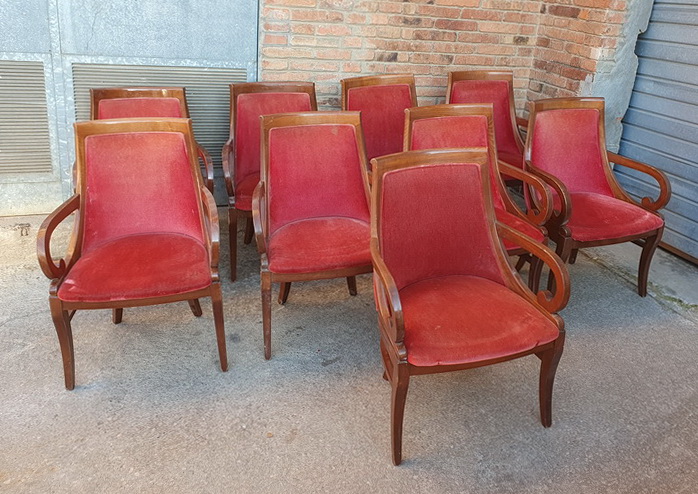 silla butaca madera terciopelo 90x60x50 9u.